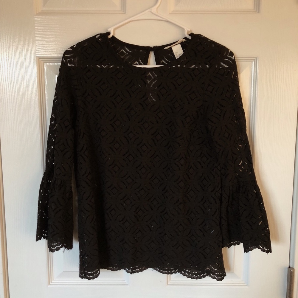 SOLD - Black lace blouse.